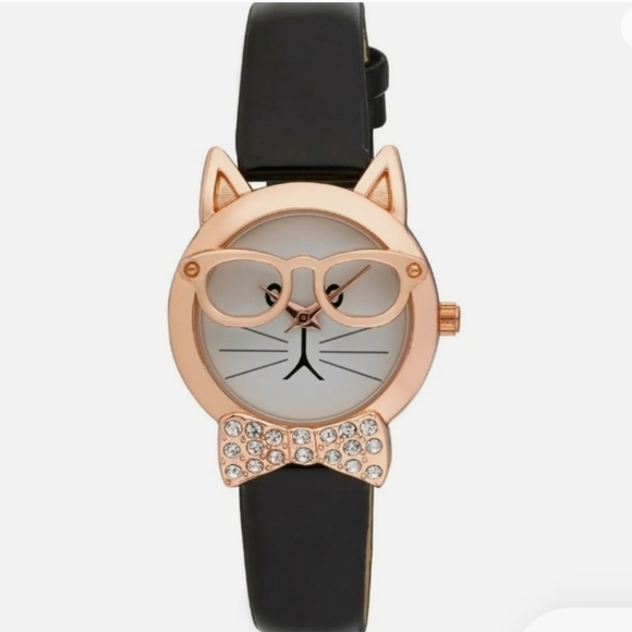 Vernier Accessories - Brand new women's rose gold cat watch